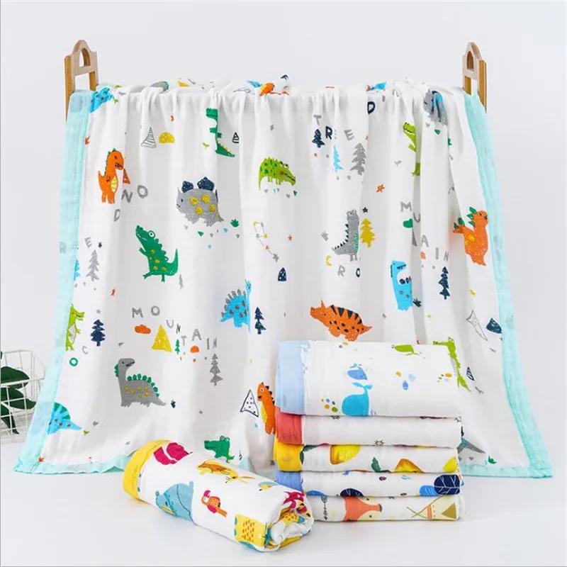 Newborn Blanket 29 Designs 4-layer and 6-layer Soft Cotton Bamboo Cotton Baby Sleeping Bed Blanket Swaddling Baby Wa